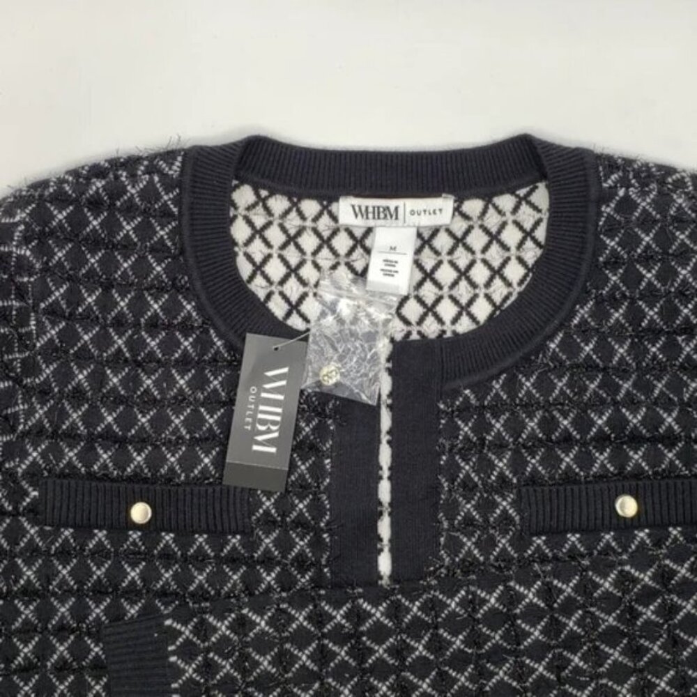 WHBM Eyelash Jacket Cardigan Sweater Top - Picture 3 of 7